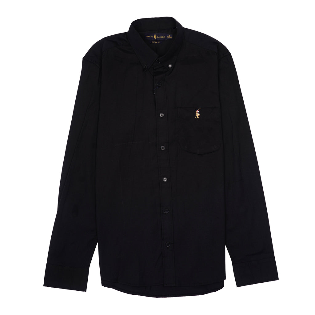 POLO RALPH LAUREN Opulent Charcoal Luxe Custom Fit Long Sleeve Shirt