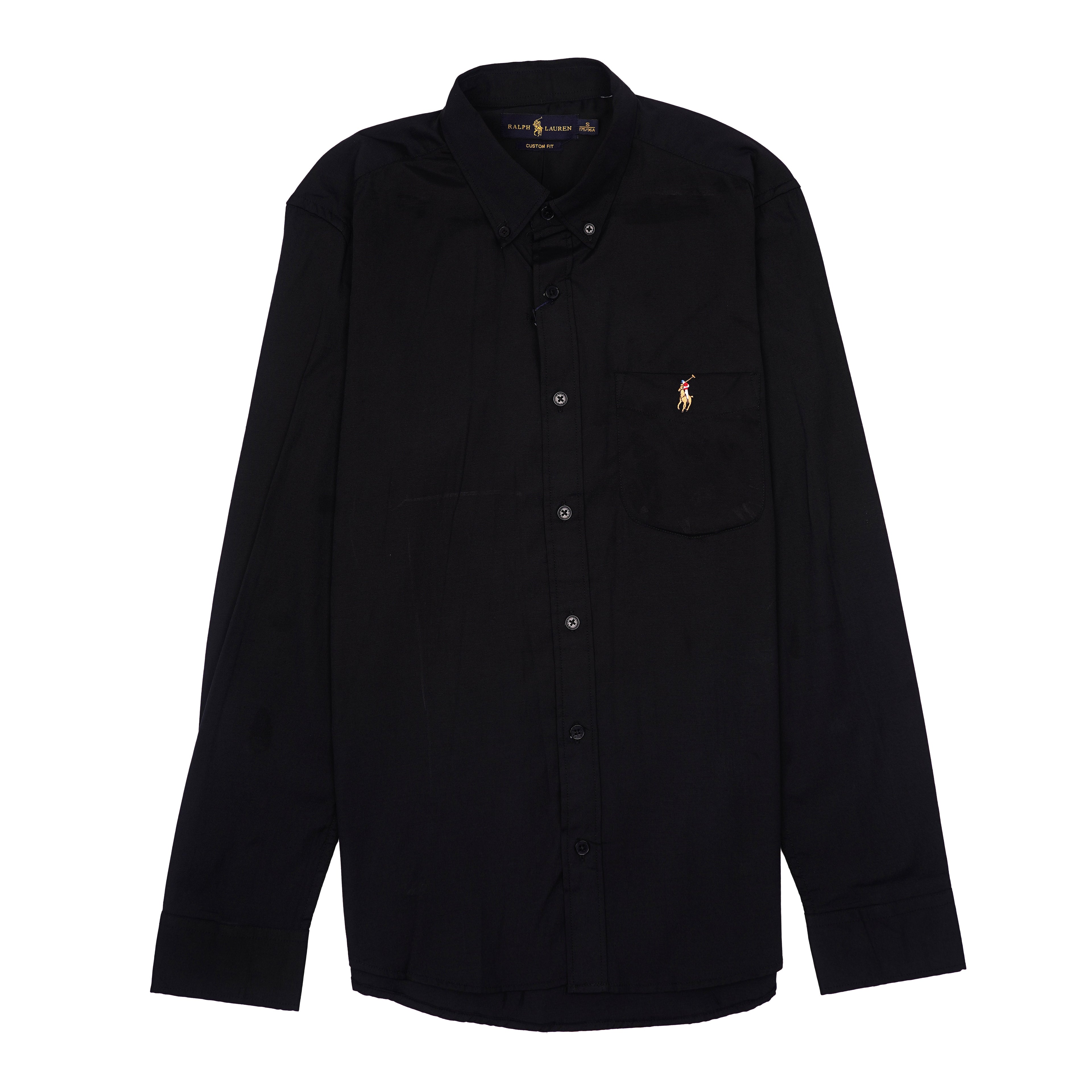 POLO RALPH LAUREN Opulent Charcoal Luxe Custom Fit Long Sleeve Shirt