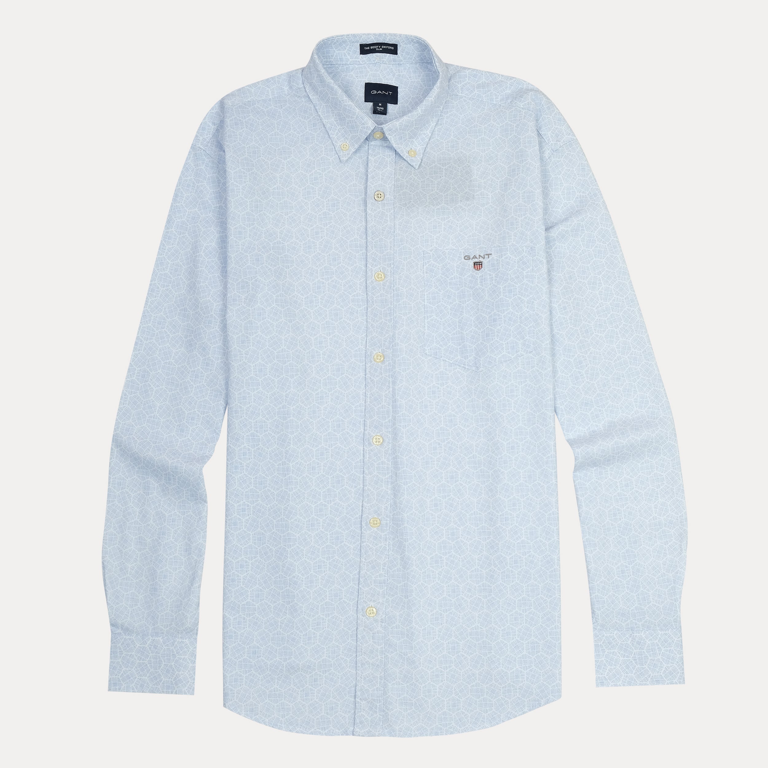 GANT Serene Turquoise Tailored Fit Long Sleeve Oxford Shirt