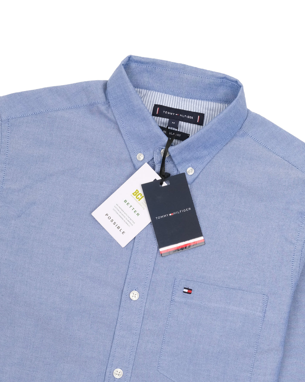 TOMMY HILFIGER Skyward Blue Slim Fit Long Sleeve Button-Down Shirt