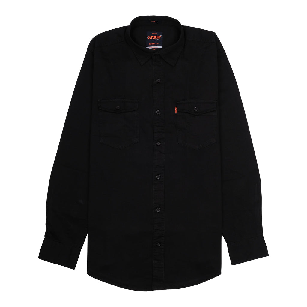 SUPERDRY Midnight Shadow Slim Fit Long Sleeve Utility Shirt