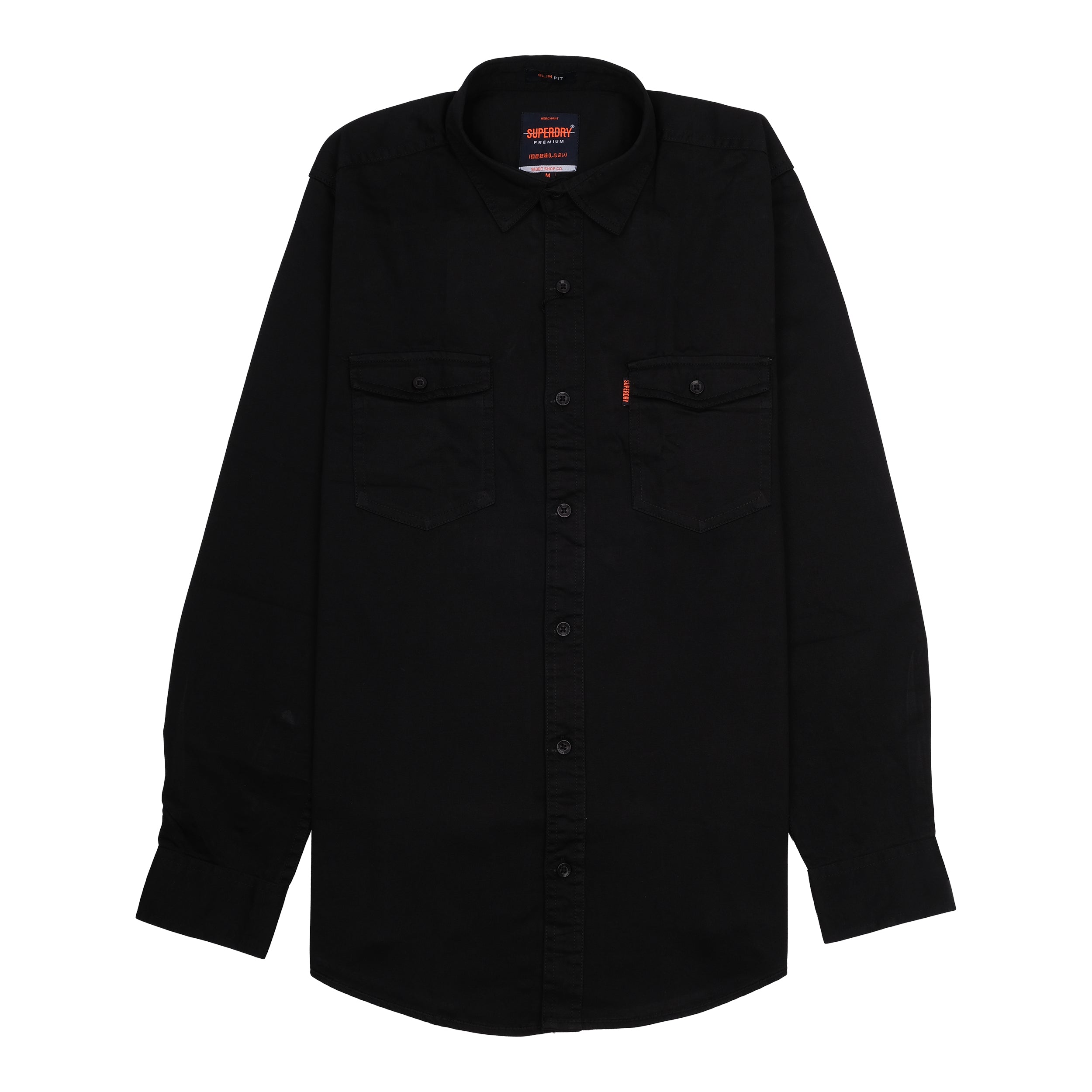 SUPERDRY Midnight Shadow Slim Fit Long Sleeve Utility Shirt