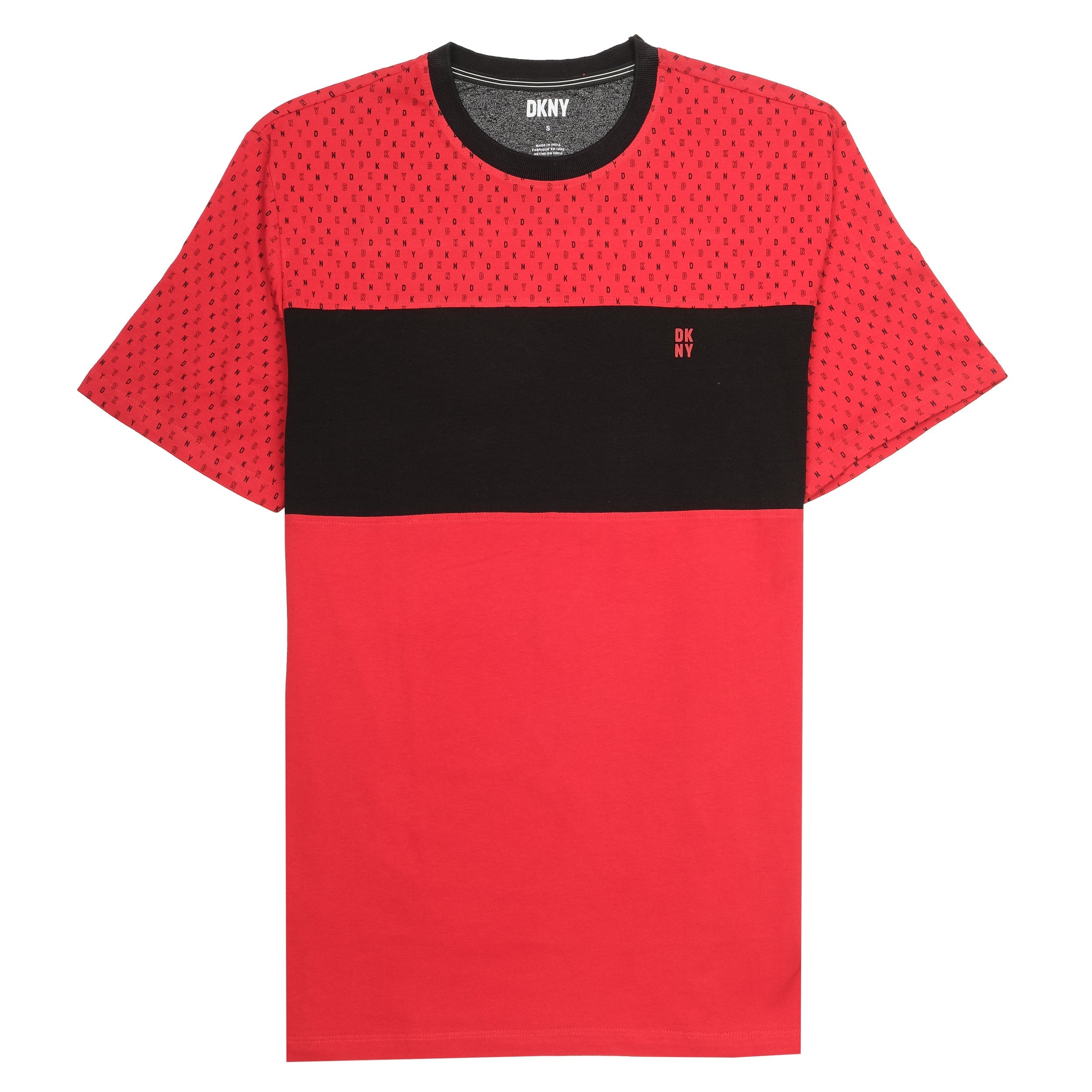 DKNY Ember Red Oversized Graphic Block Tee