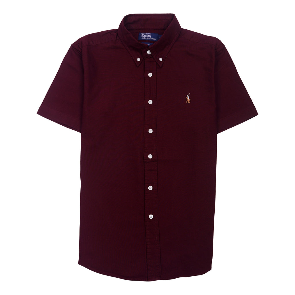 POLO RALPH LAUREN Enchanted Burgundy Classic Fit Short Sleeve Button-Down Shirt