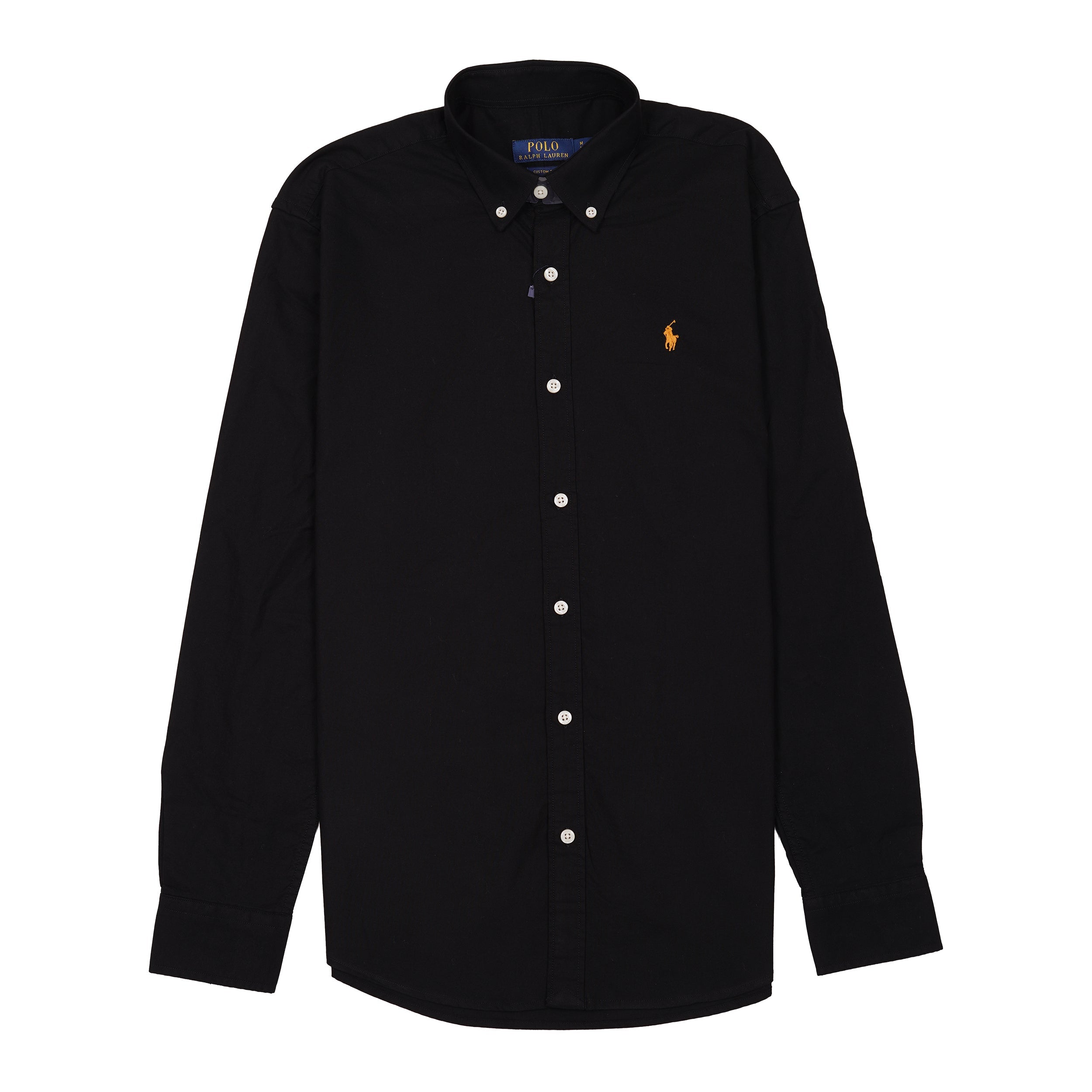 POLO RALPH LAUREN Enchanted Obsidian Custom Fit Long Sleeve Silk-Blend Shirt