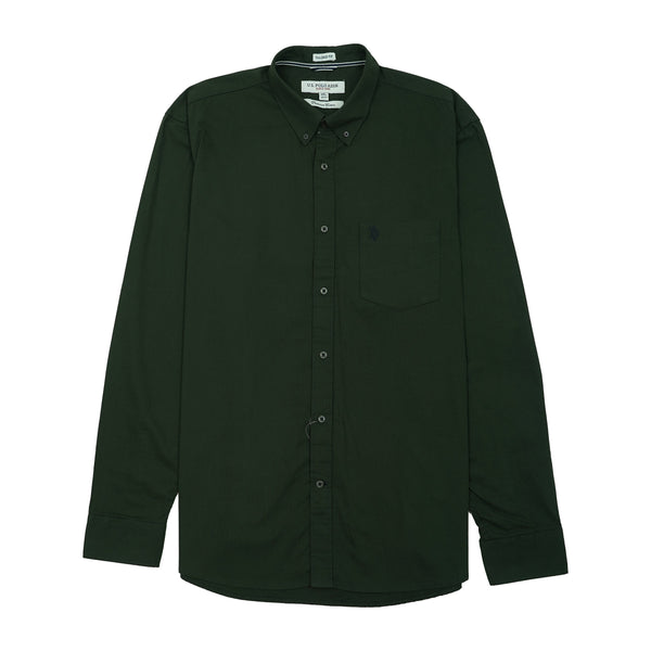 U.S. POLO ASSN. Prismatic Juniper Smoke Tailored Fit Long Sleeve Button-Up Shirt