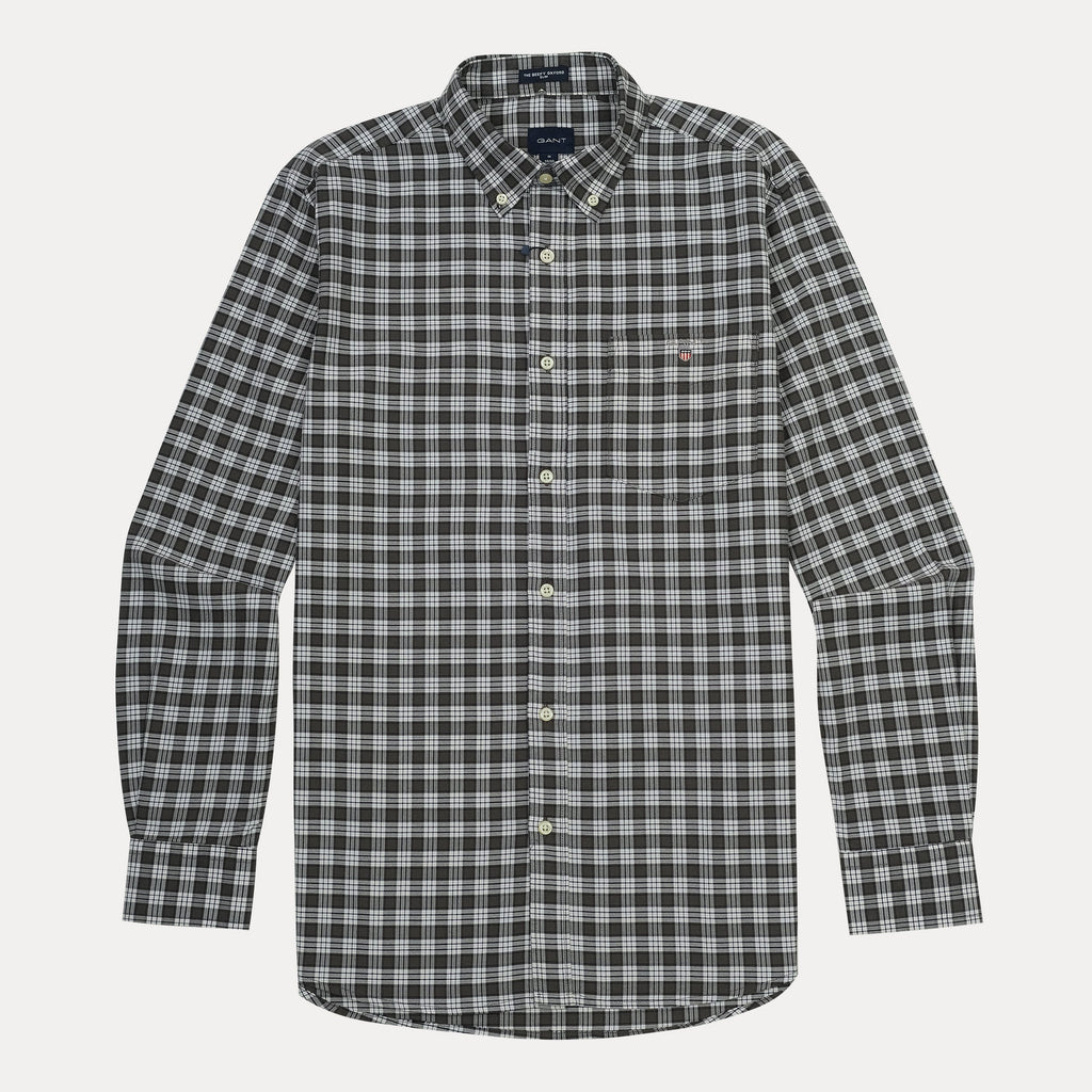 GANT Obsidian Slate Slim Fit Long Sleeve Oxford Shirt