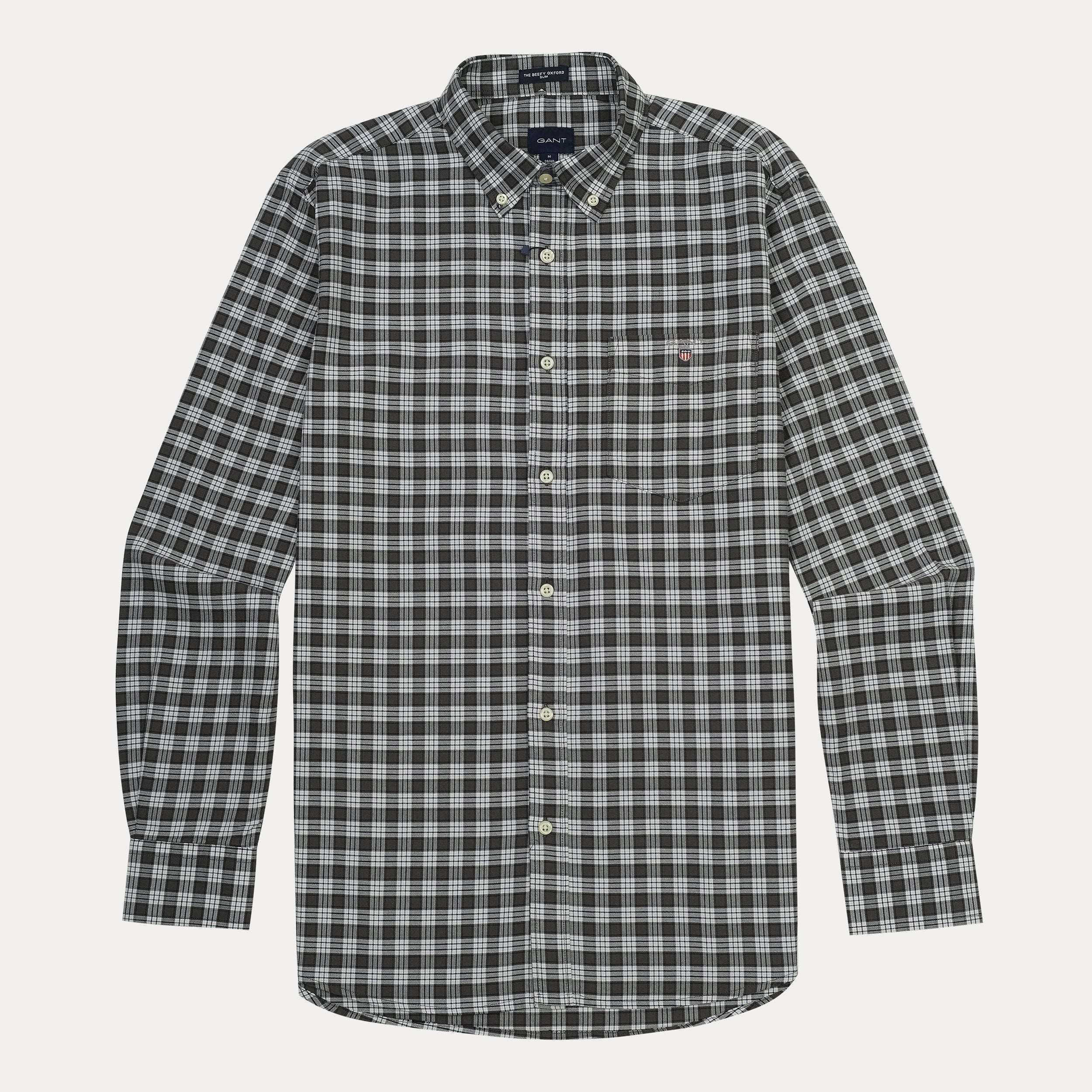 GANT Obsidian Slate Slim Fit Long Sleeve Oxford Shirt