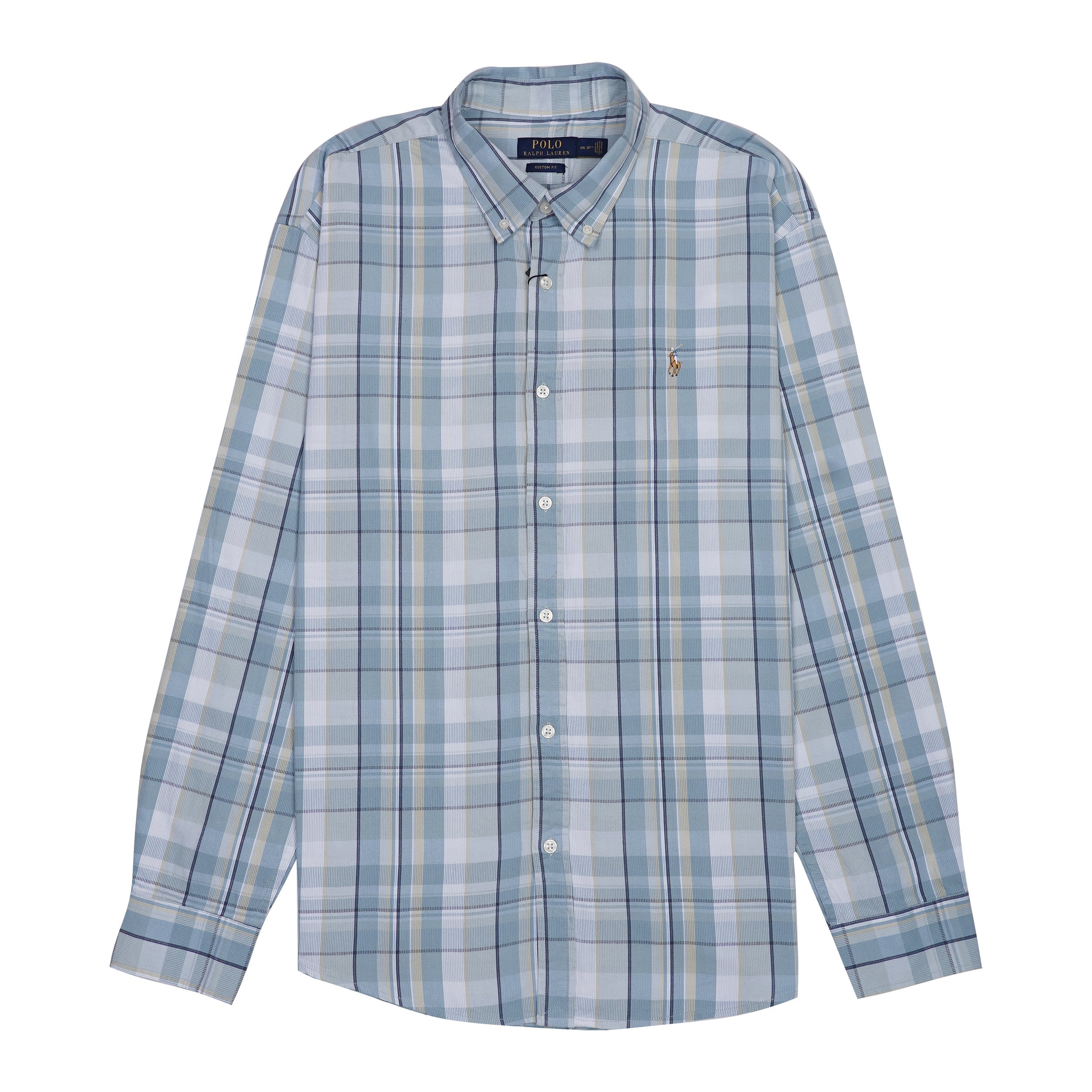 POLO RALPH LAUREN Serene Aqua Custom Fit Long Sleeve Button-Down Shirt