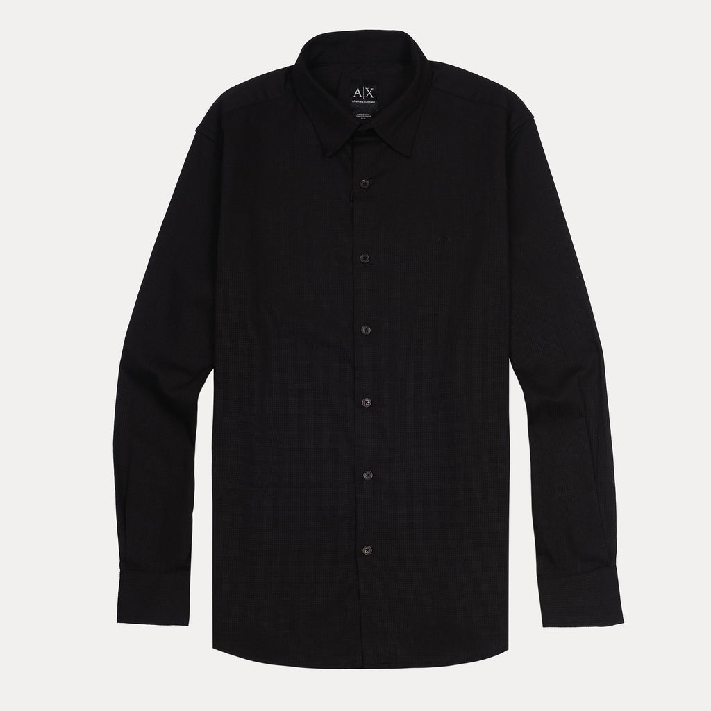 A|X ARMANI EXCHANGE Shadow Ember Tailored Fit Long Sleeve Shirt