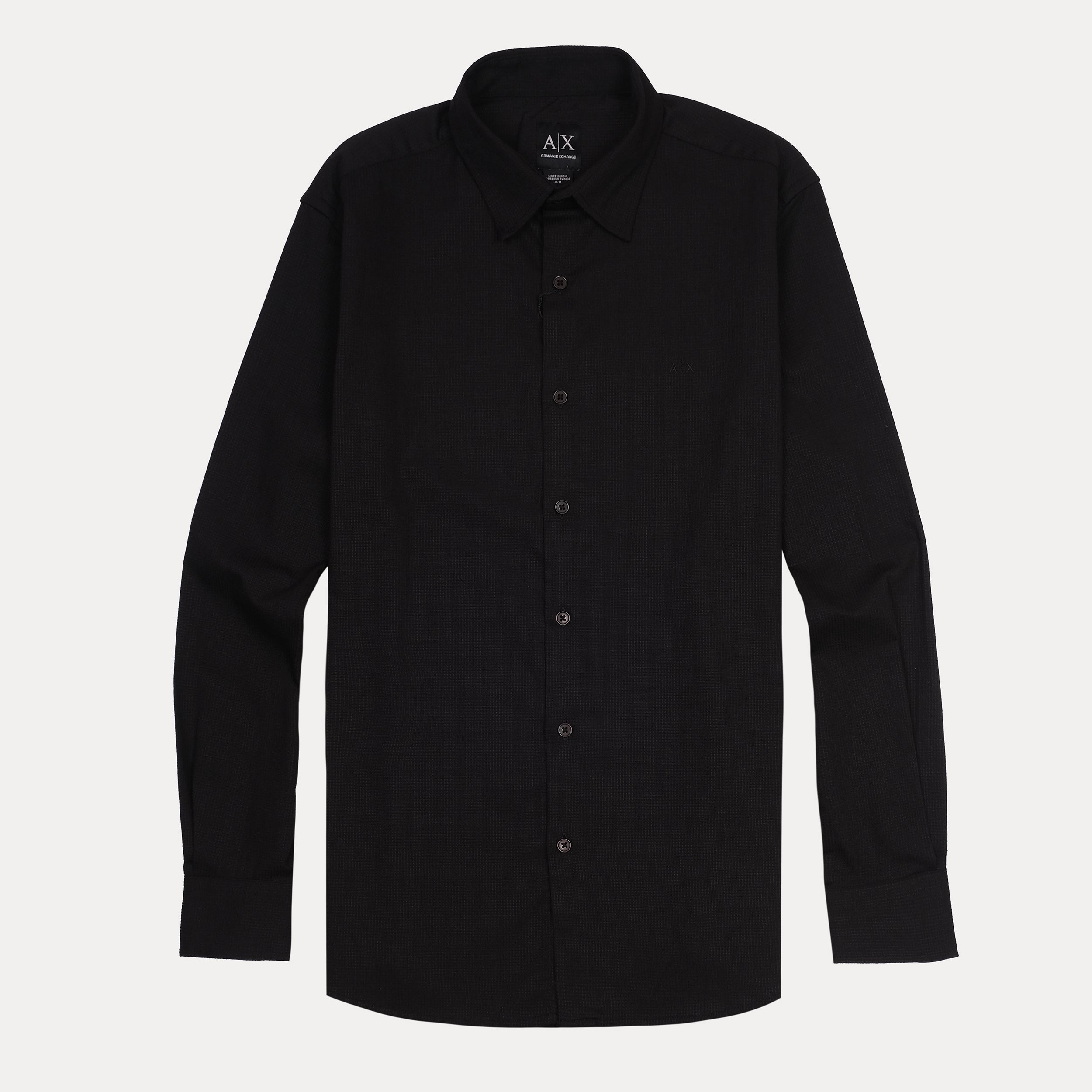 A|X ARMANI EXCHANGE Shadow Ember Tailored Fit Long Sleeve Shirt
