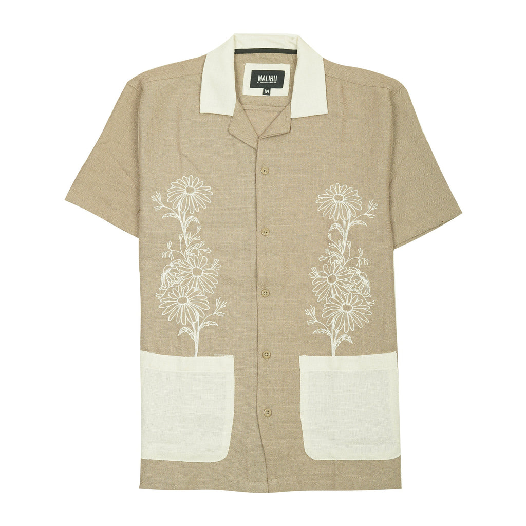 MALIBU Sandstone Blush Relaxed Fit Short Sleeve Shirt