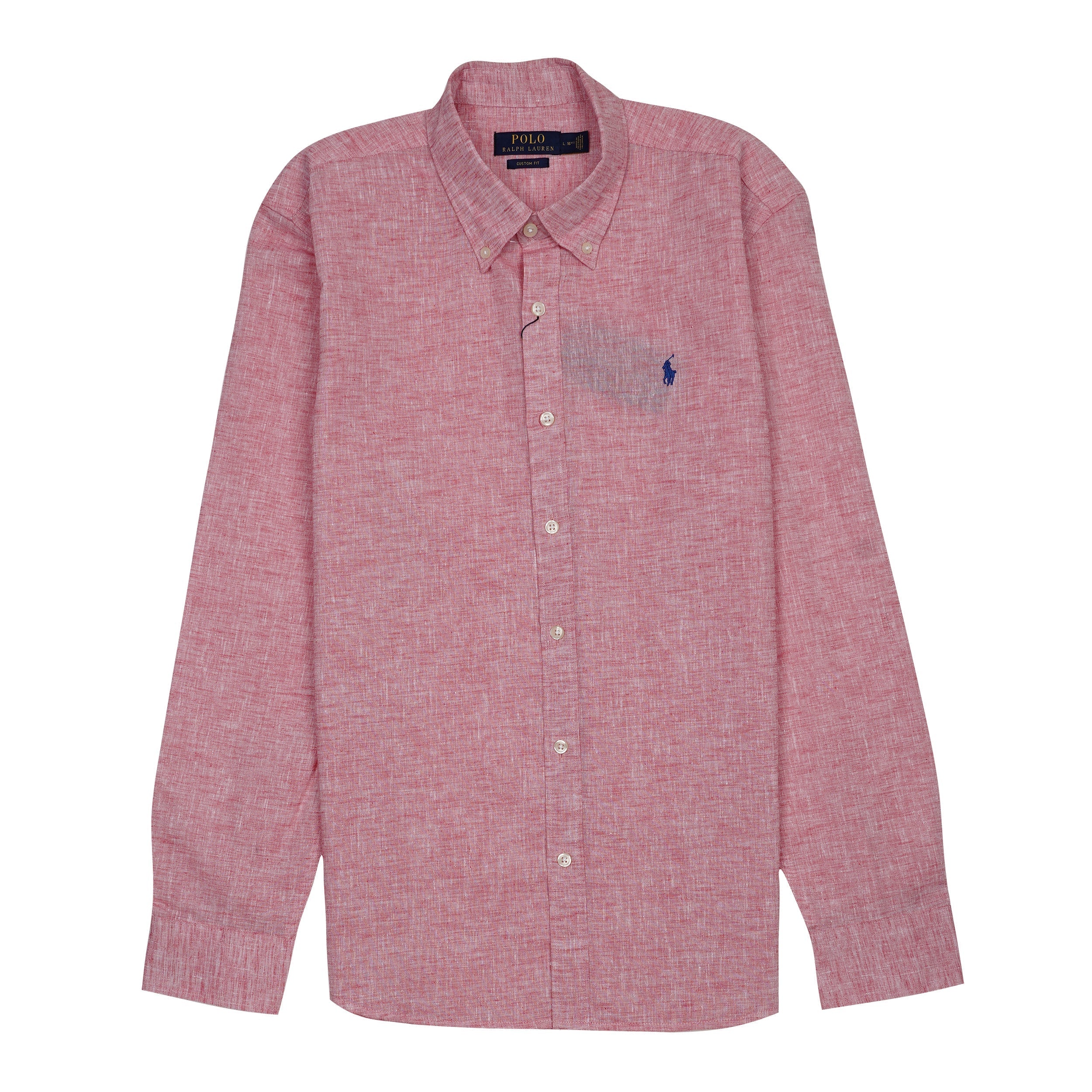 POLO RALPH LAUREN Seraphic Coral Tailored Fit Long Sleeve Textured Button-Down Shirt