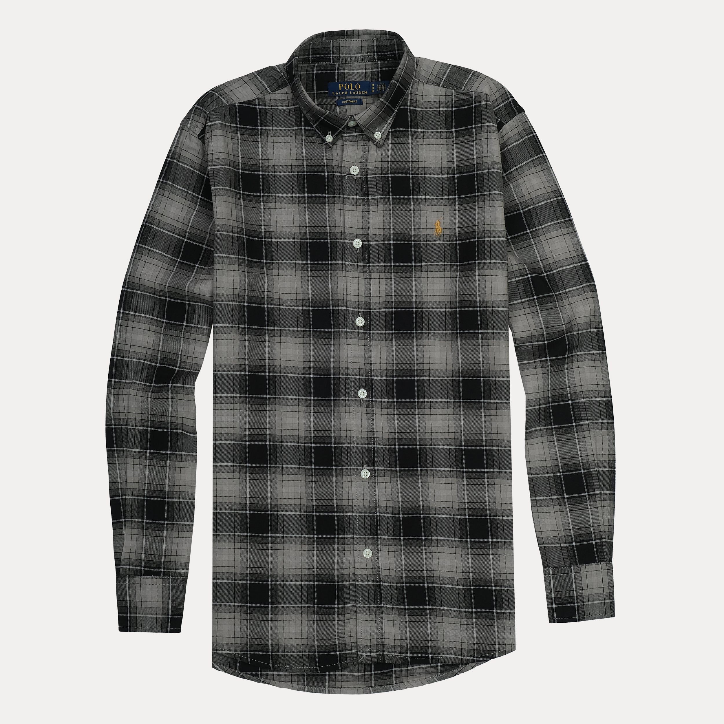 POLO RALPH LAUREN Obsidian Mist Custom Fit Long Sleeve Button-Up Shirt