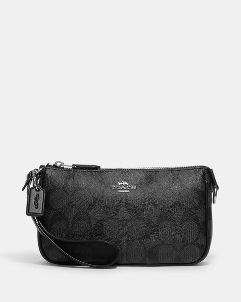 COACH Obsidian Mirage Chic Luxe Canvas & Leather Bag