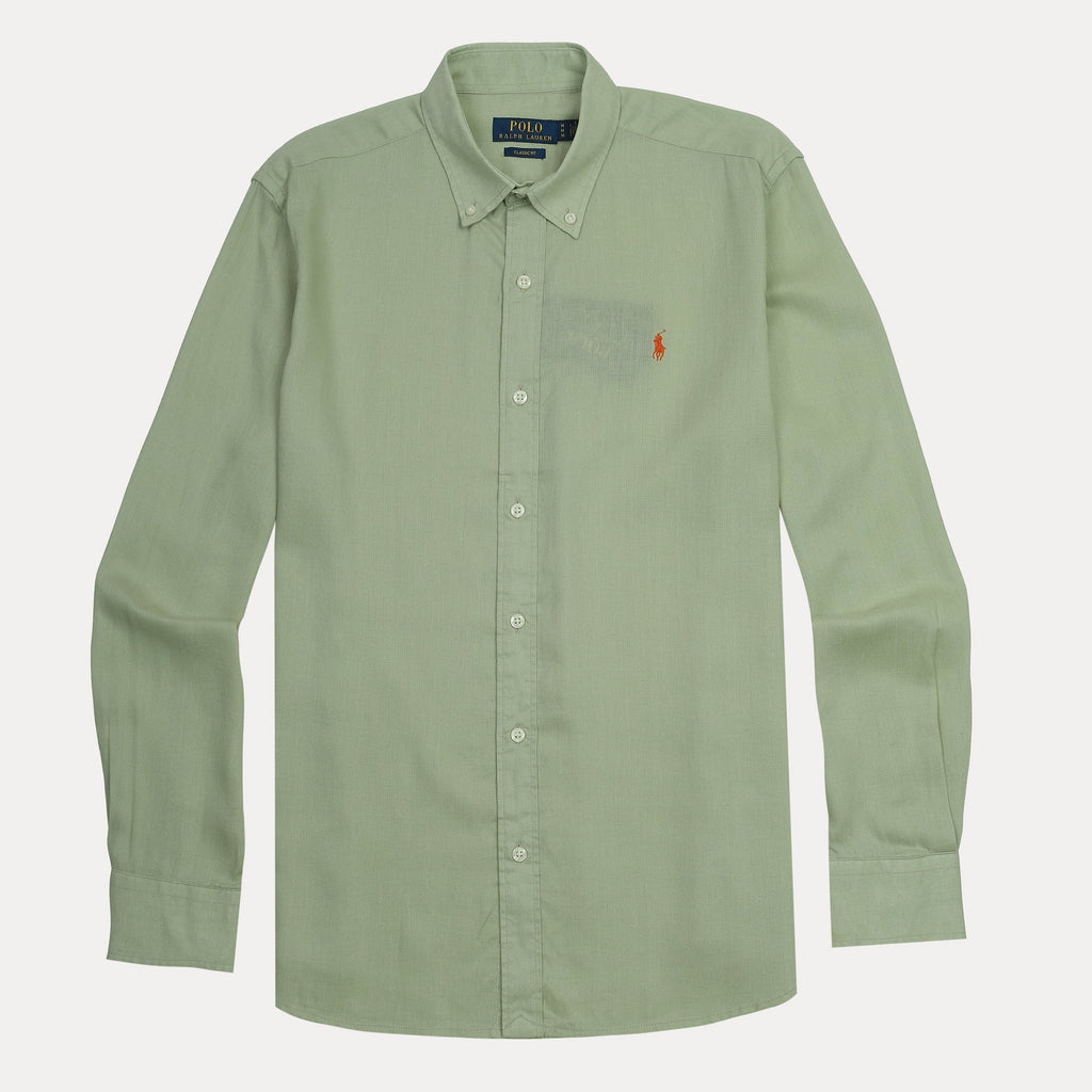 POLO RALPH LAUREN Mystic Sage Relaxed Fit Long Sleeve Button-Up Shirt