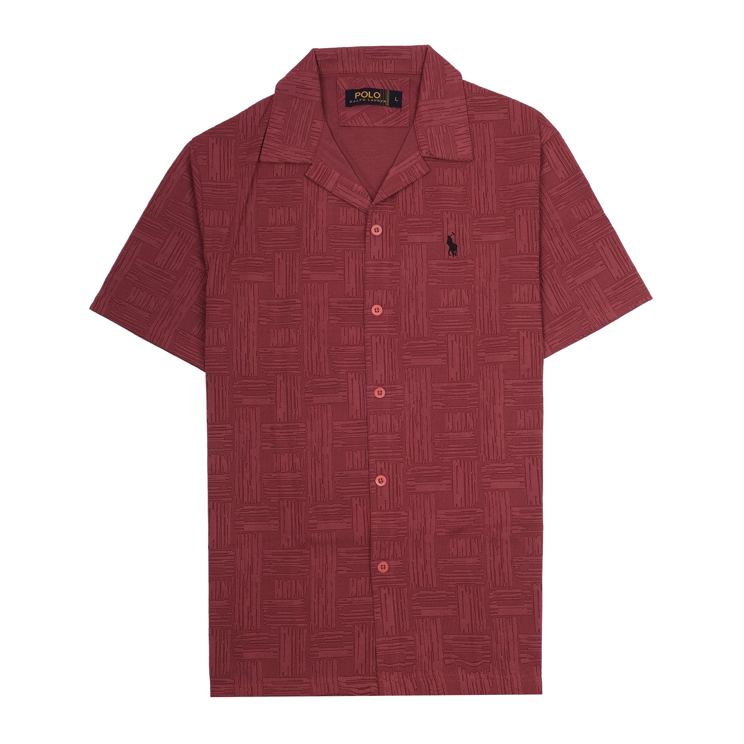 POLO RALPH LAUREN Ember Clay Slim Fit Short Sleeve Shirt