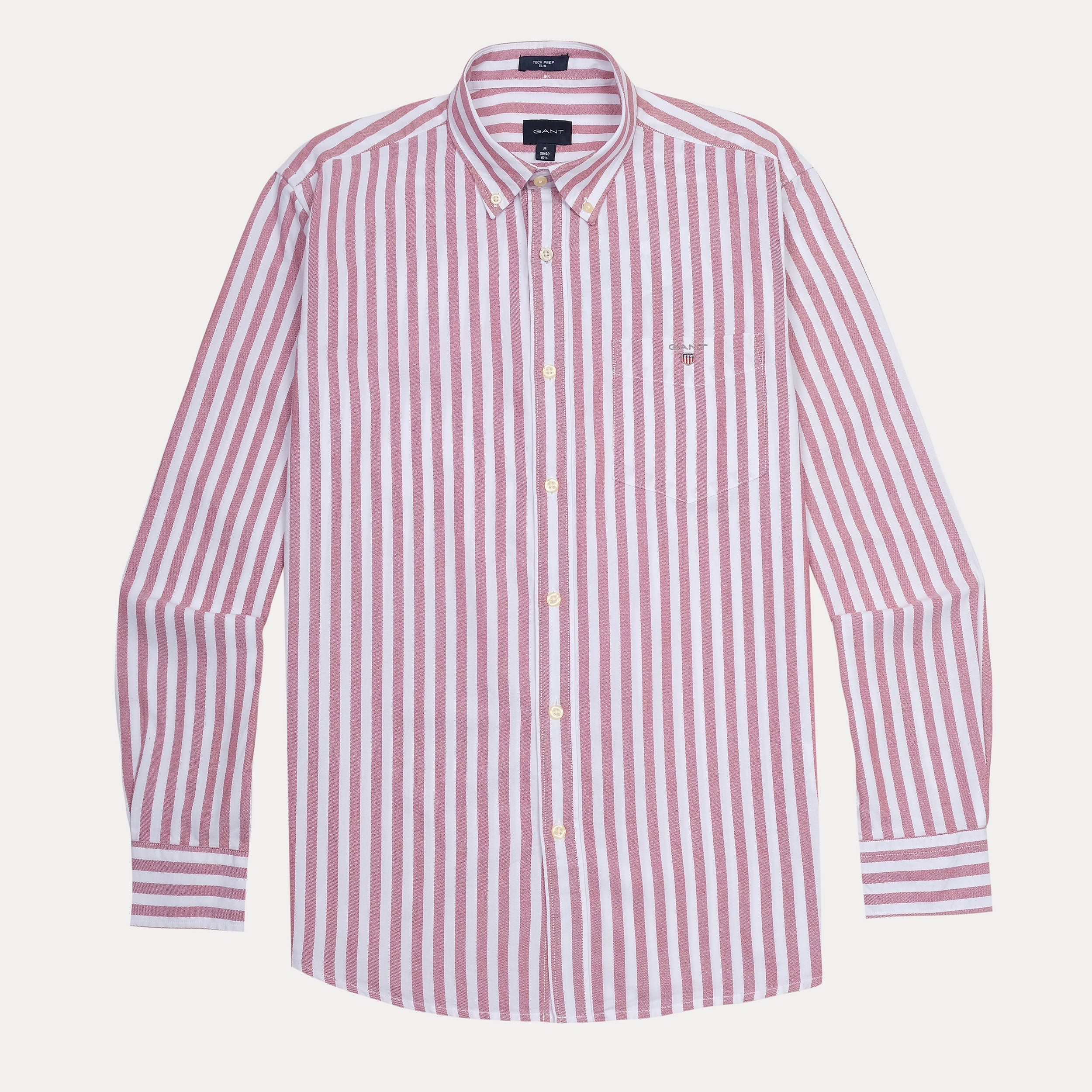 GANT Coral Blush Tailored Fit Long Sleeve Button-Up Shirt