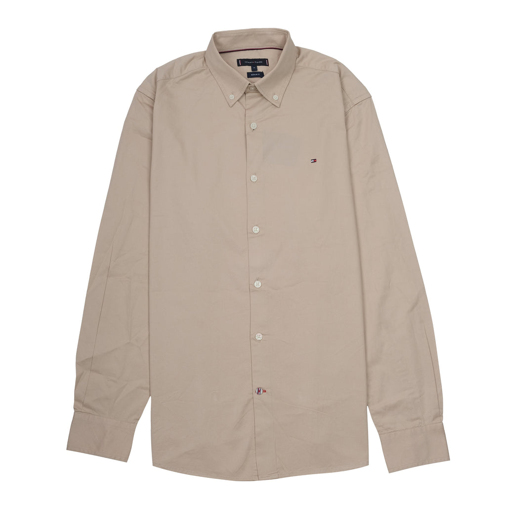 TOMMY HILFIGER Dune Beige Classic Fit Long Sleeve Button-Up Shirt