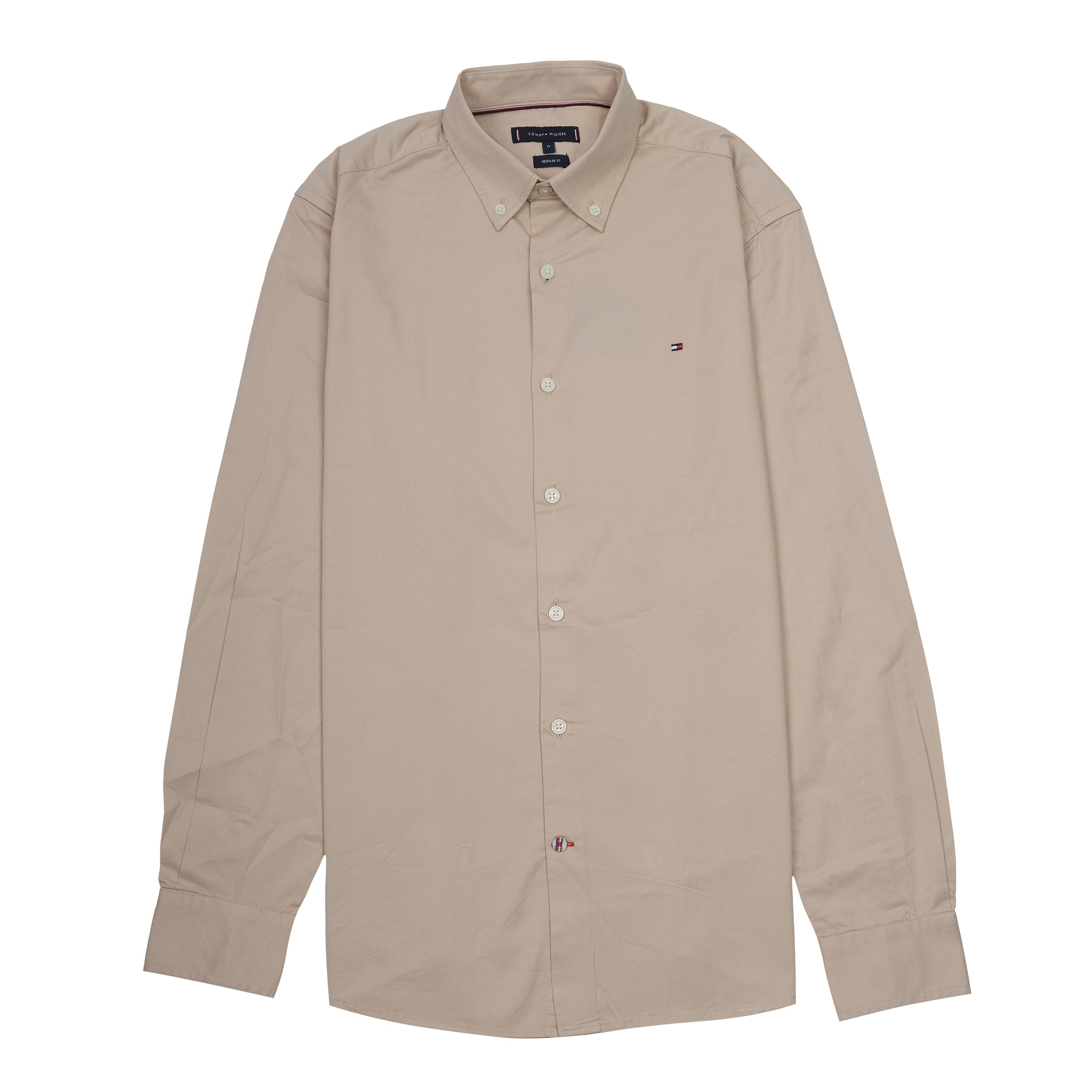 TOMMY HILFIGER Dune Beige Classic Fit Long Sleeve Button-Up Shirt
