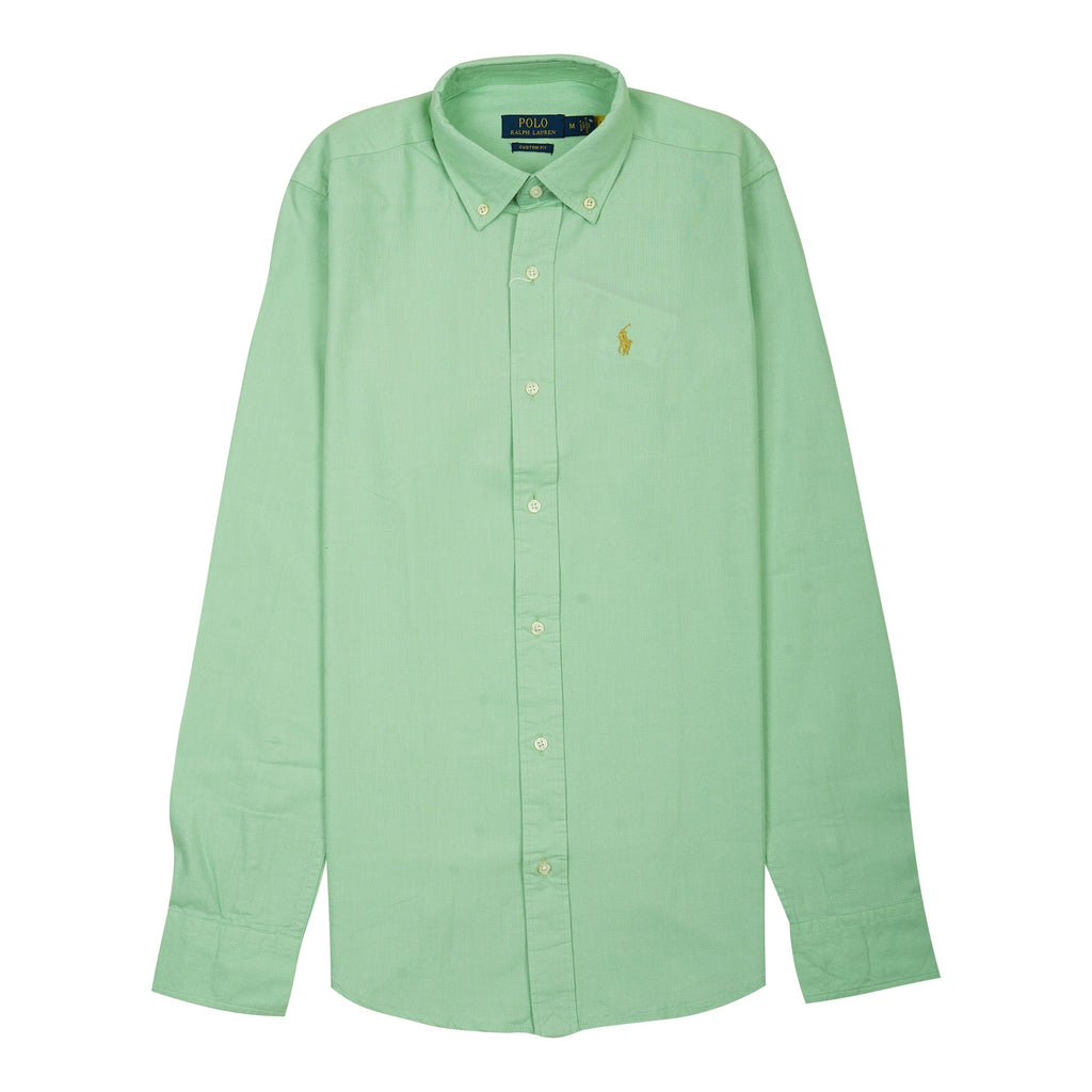 POLO RALPH LAUREN Serene Aqua Custom Fit Long Sleeve Button-Down Shirt