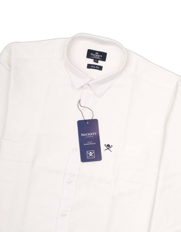 HACKETT LONDON Frosted Pearl Classic Fit Long Sleeve Oxford Shirt