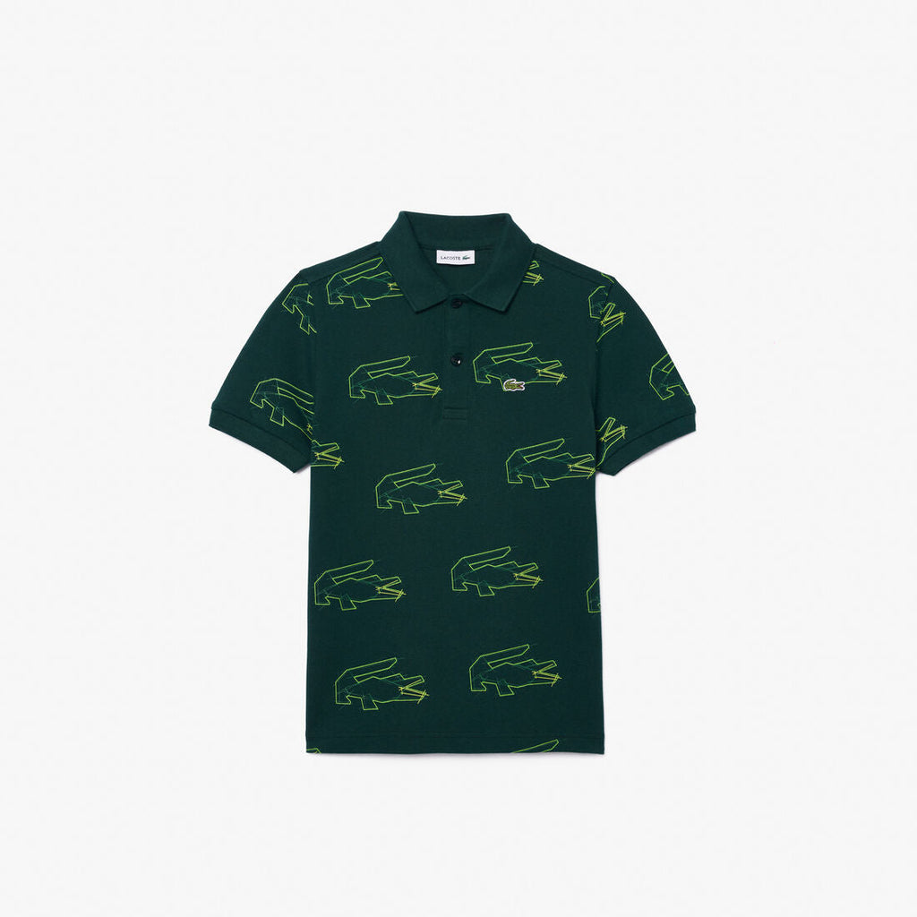 LACOSTE Mystic Pine Slim Fit Short Sleeve Piqué Polo Shirt