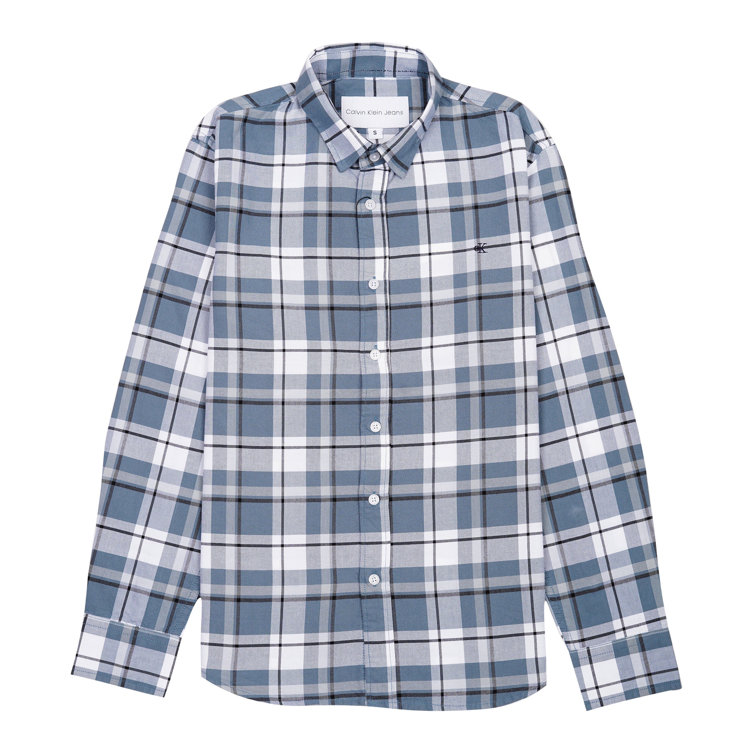 CALVIN KLEIN JEANS Oceanic Slate Classic Fit Long Sleeve Button-Up Shirt