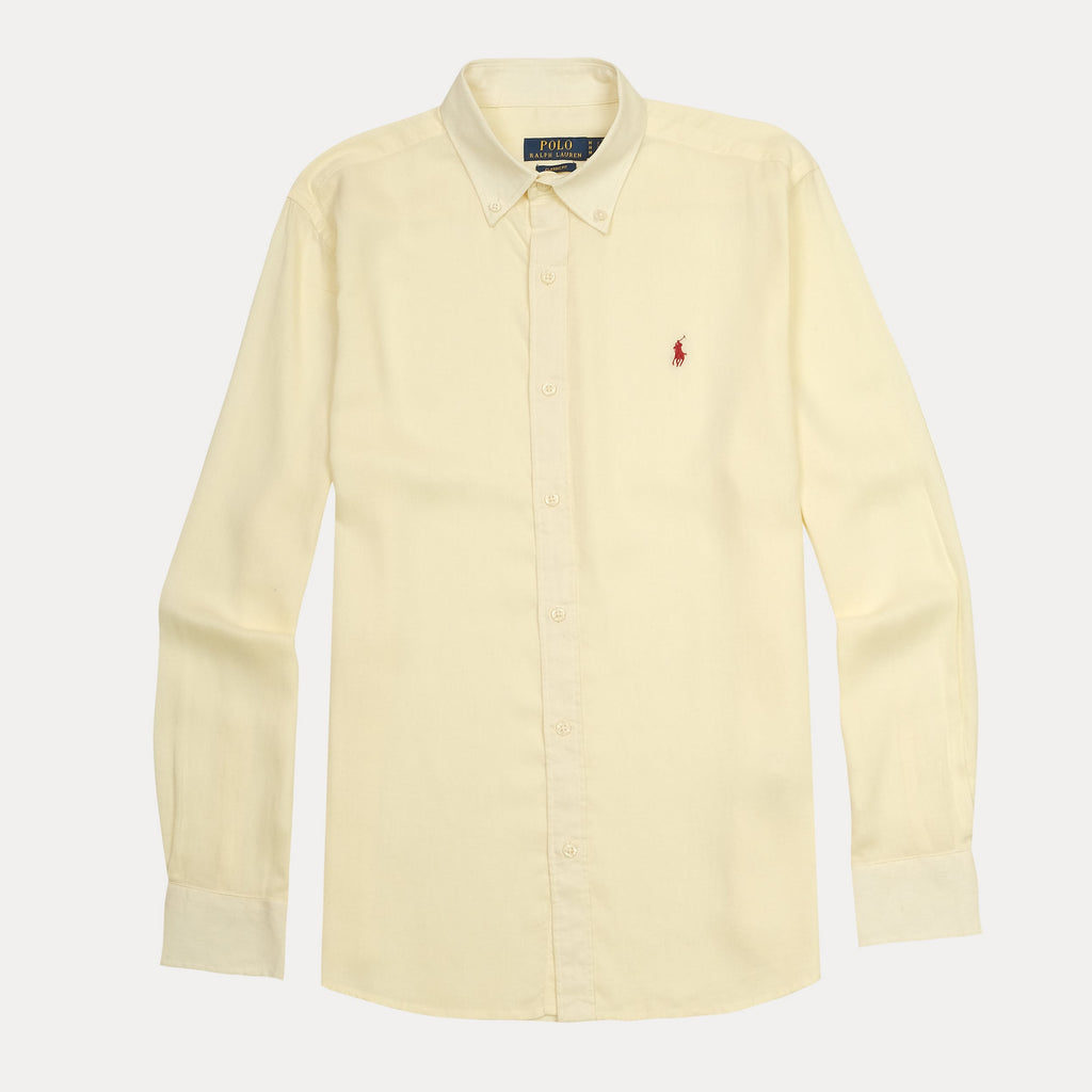POLO RALPH LAUREN Luminous Vanilla Tailored Fit Long Sleeve Button-Up Shirt