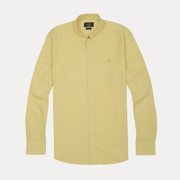 HACKETT Daffodil Glimmer Tailored Fit Long Sleeve Gingham Shirt