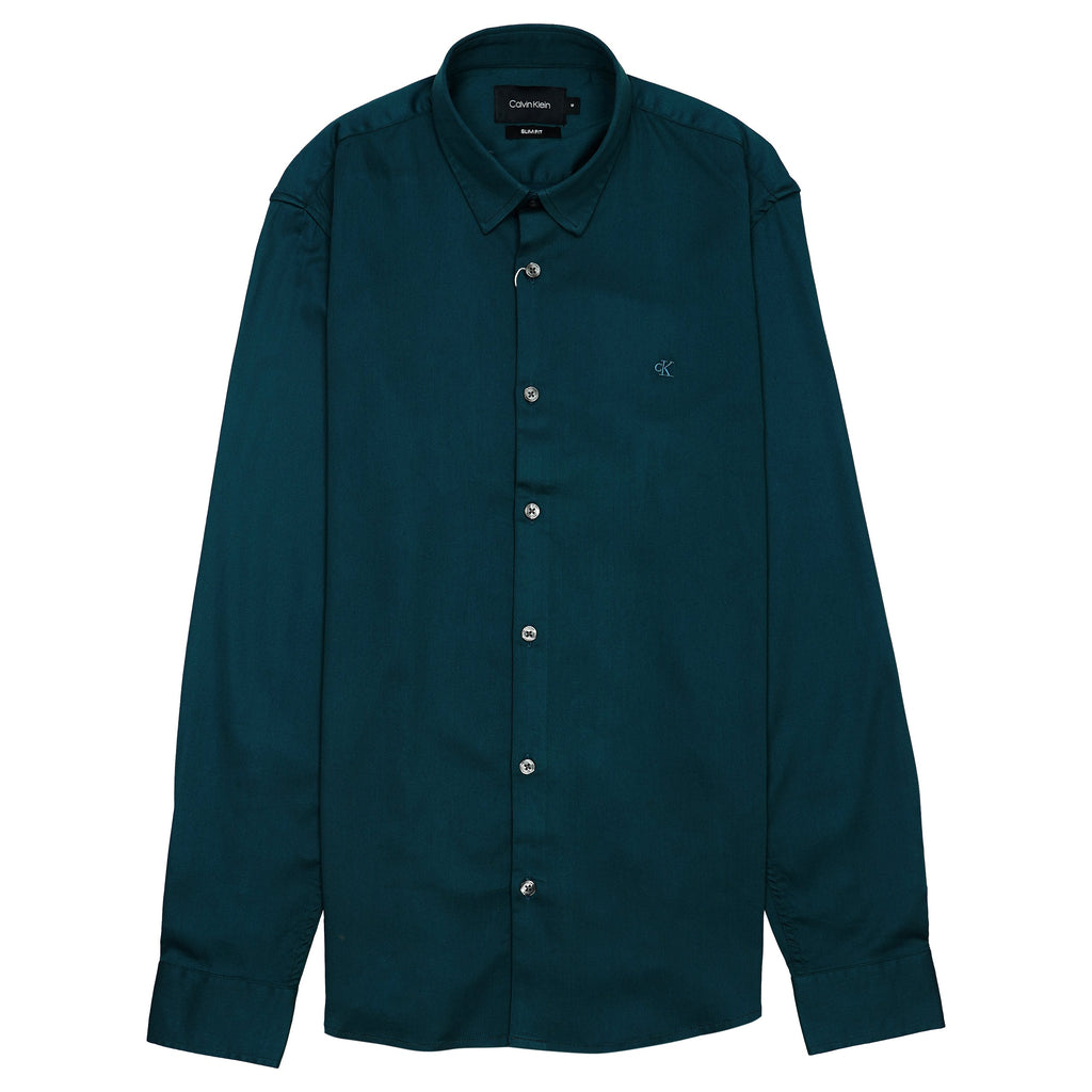 CALVIN KLEIN Quasar Blue Tailored Fit Long Sleeve Shirt