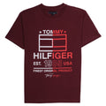 TOMMY HILFIGER Garnet Red Classic Fit Graphic Logo Tee