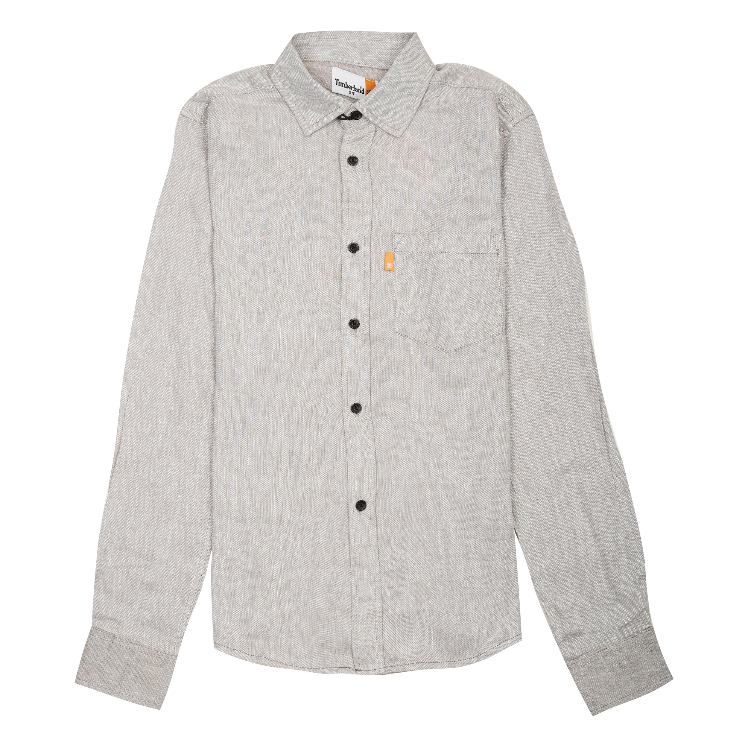 TIMBERLAND Whispering Sand Tailored Fit Long Sleeve Linen-Blend Shirt