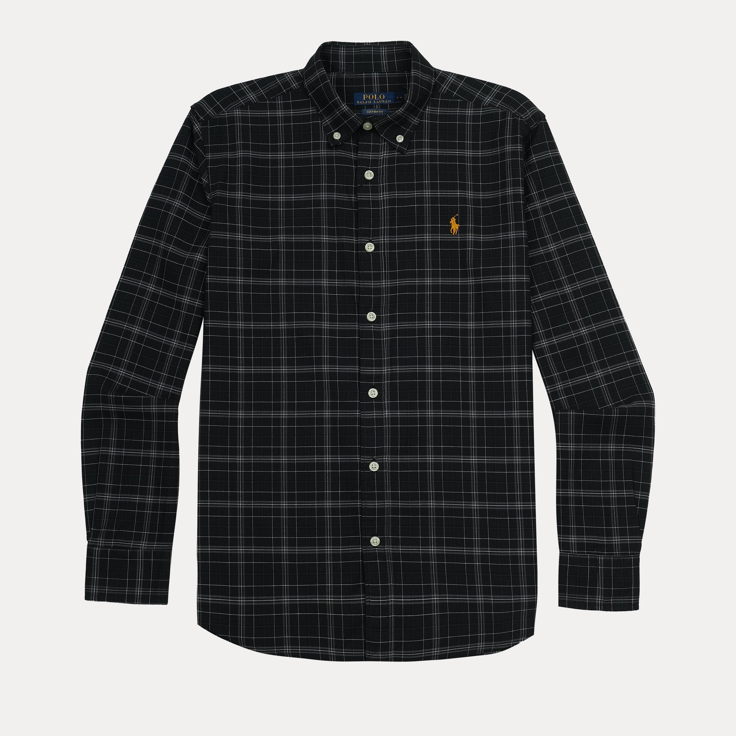 POLO RALPH LAUREN Enchanted Onyx Custom Fit Plaid Button-Down Shirt