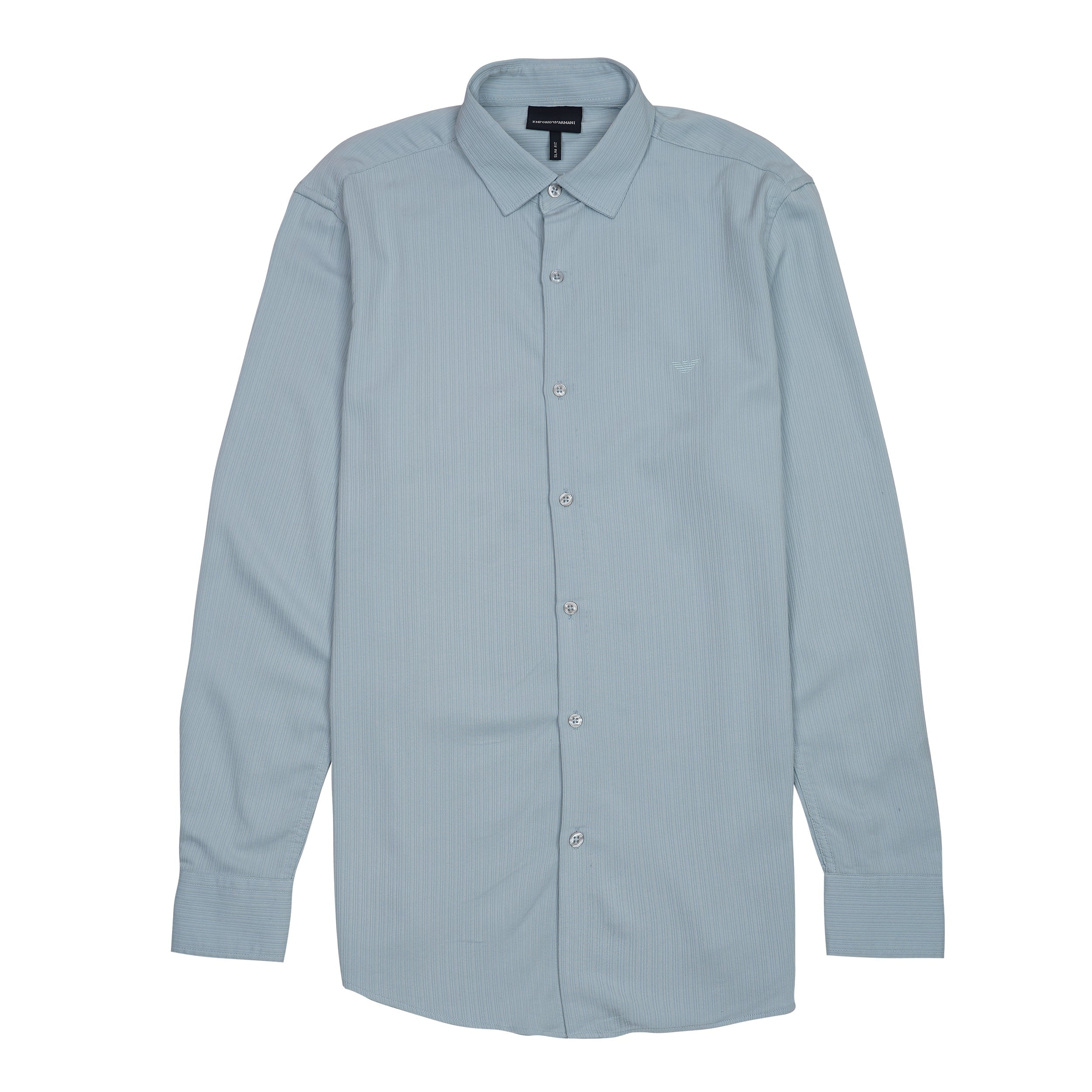 EMPORIO ARMANI Nebulous Lapis Aurora Tailored Fit Long Sleeve Shirt