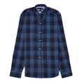 TOMMY HILFIGER Radiant Indigo Tailored Fit Long Sleeve Flannel Shirt