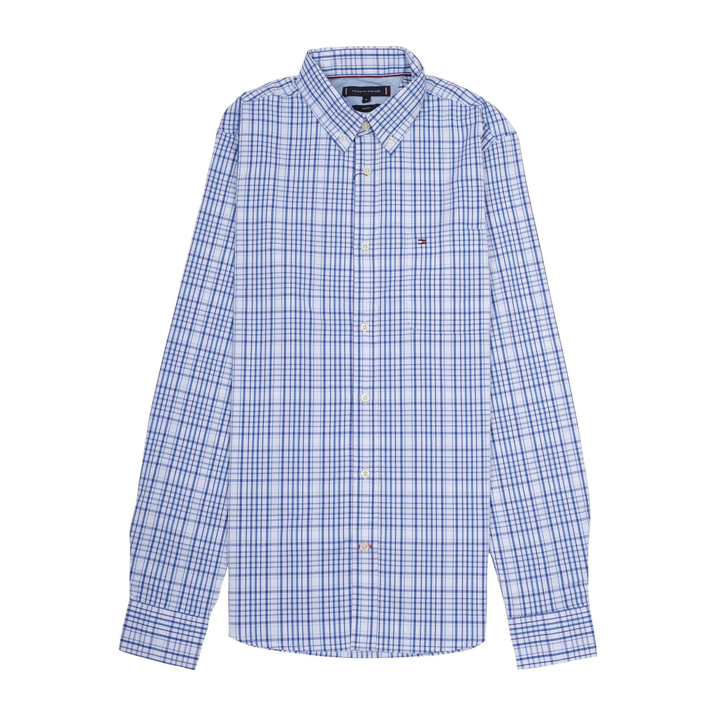 TOMMY HILFIGER Celestial Aqua Tailored Fit Long Sleeve Button-Down Shirt