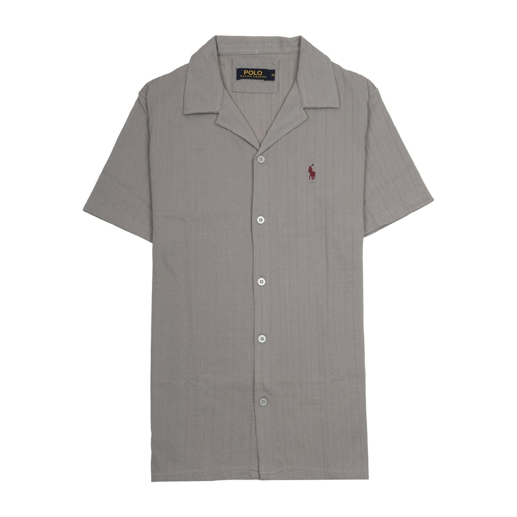 POLO RALPH LAUREN Misty Grey Striped Short Sleeve Shirt