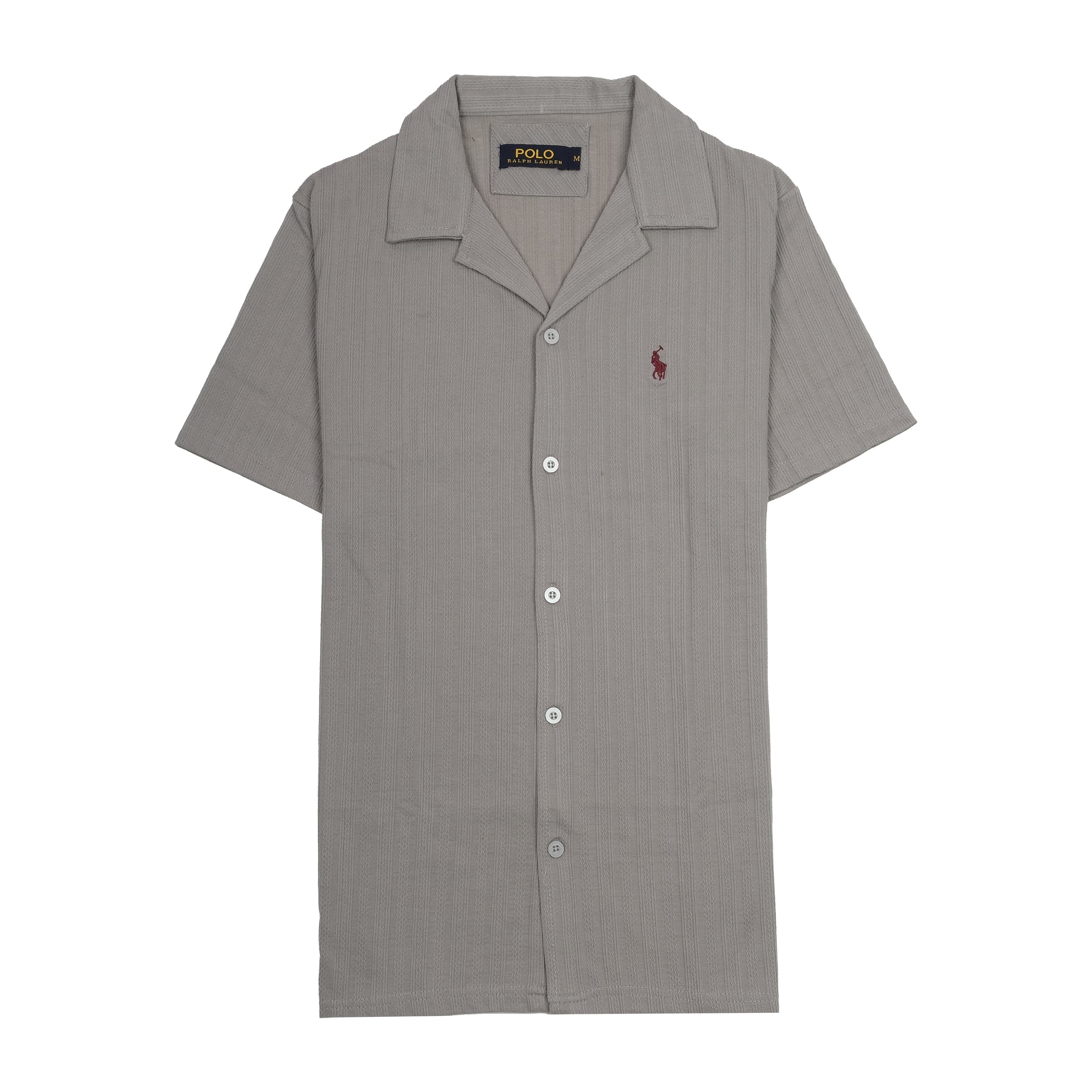 POLO RALPH LAUREN Misty Grey Striped Short Sleeve Shirt