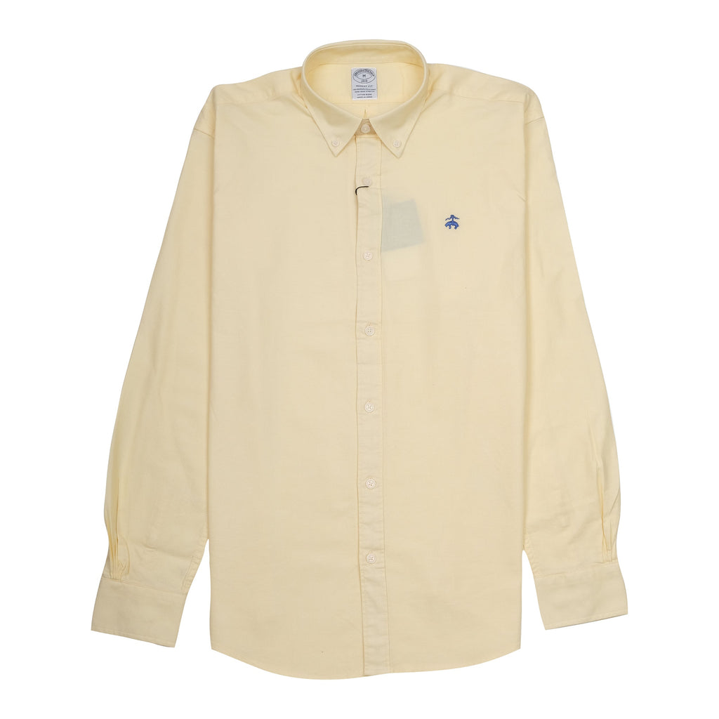 BROOKS BROTHERS Luminous Lemon Tailored Fit Long Sleeve Button-Down Shirt
