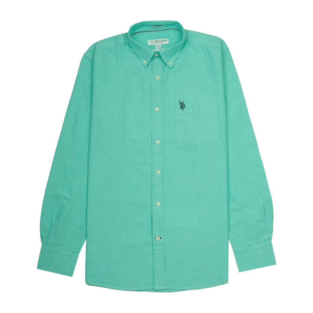 U.S. POLO ASSN. Serene Aqua Tailored Fit Long Sleeve Button-Down Shirt