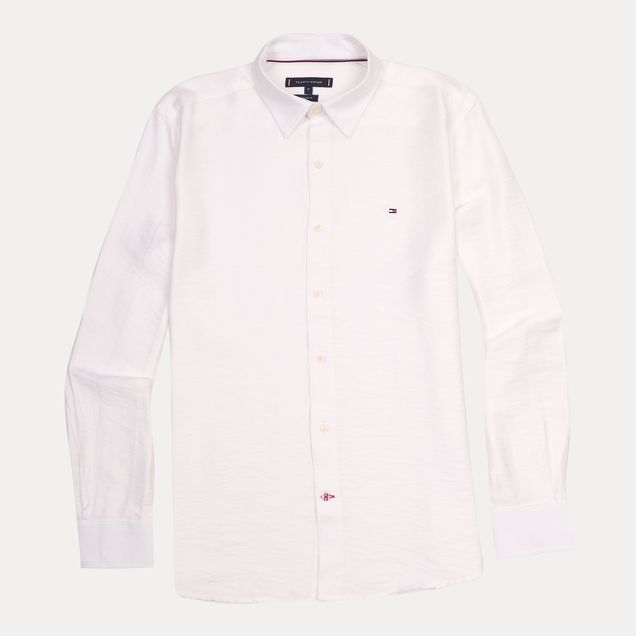 TOMMY HILFIGER Luminous Pearl Regular Fit Long Sleeve Dress Shirt