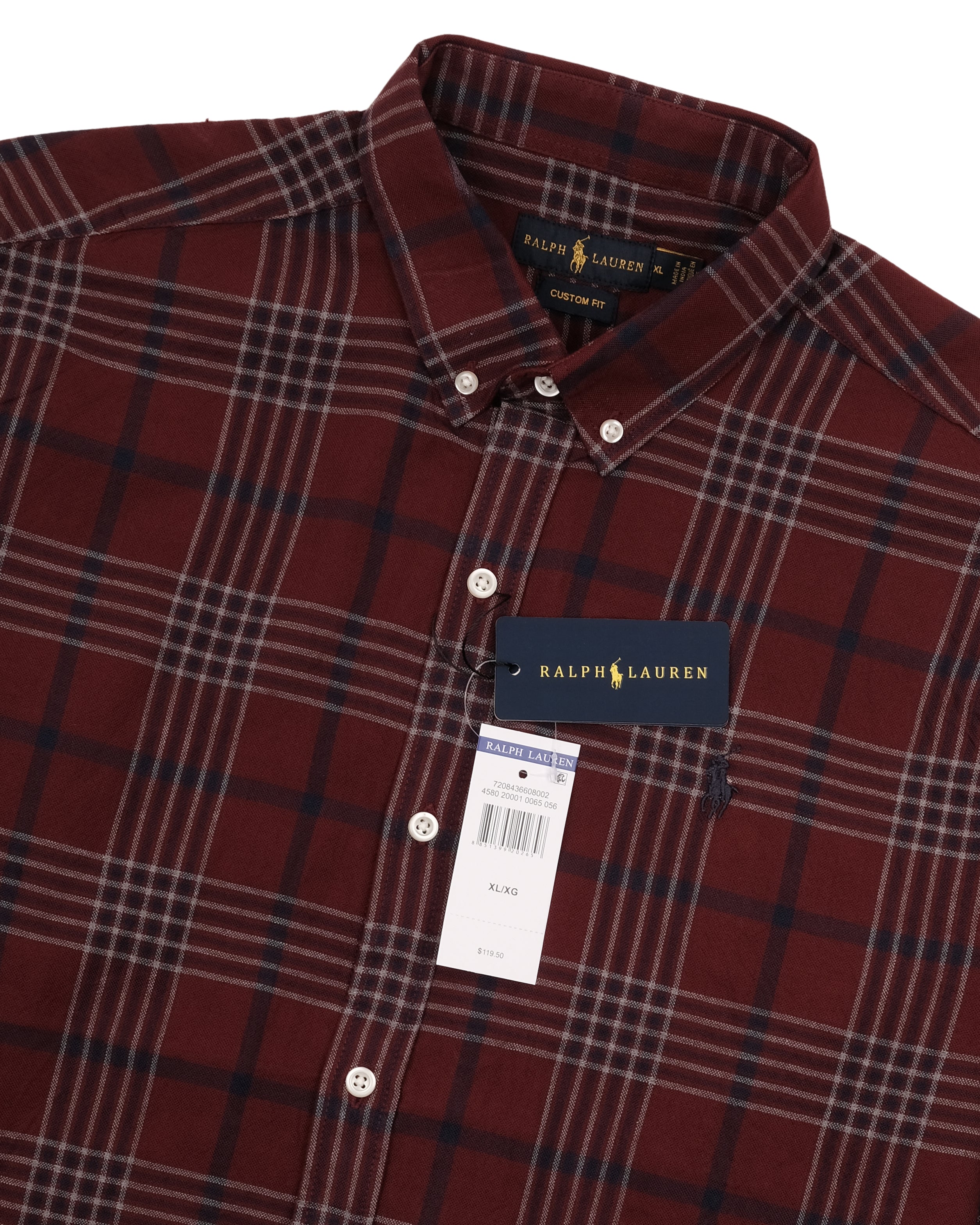 POLO RALPH LAUREN Garnet Check Classic Fit Long Sleeve Oxford Shirt