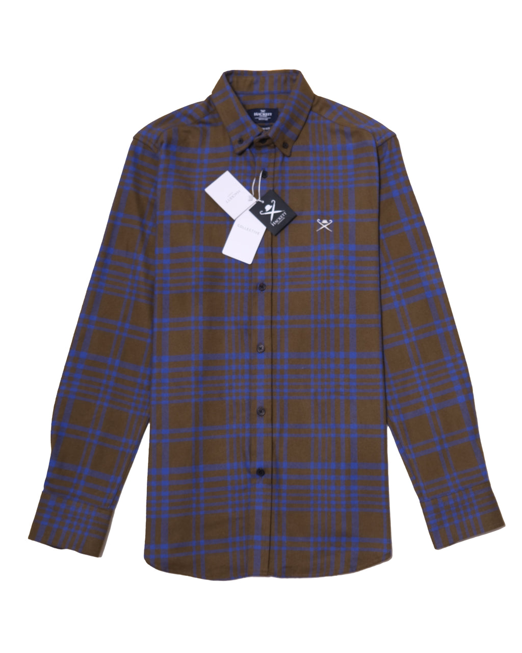 HACKETT LONDON Rustic Chestnut Slim Fit Brushed Cotton Button-Down Shirt