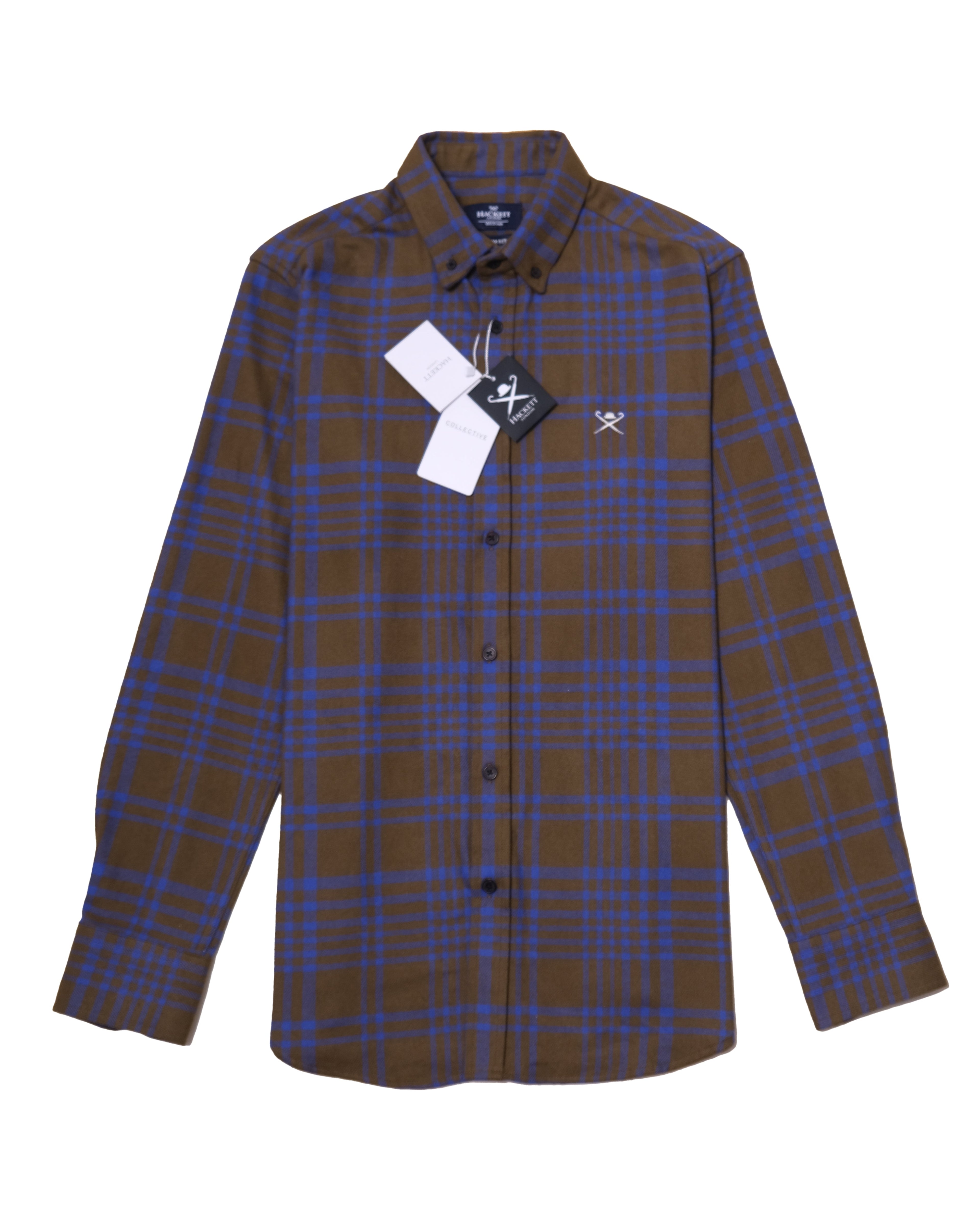 HACKETT LONDON Rustic Chestnut Slim Fit Brushed Cotton Button-Down Shirt