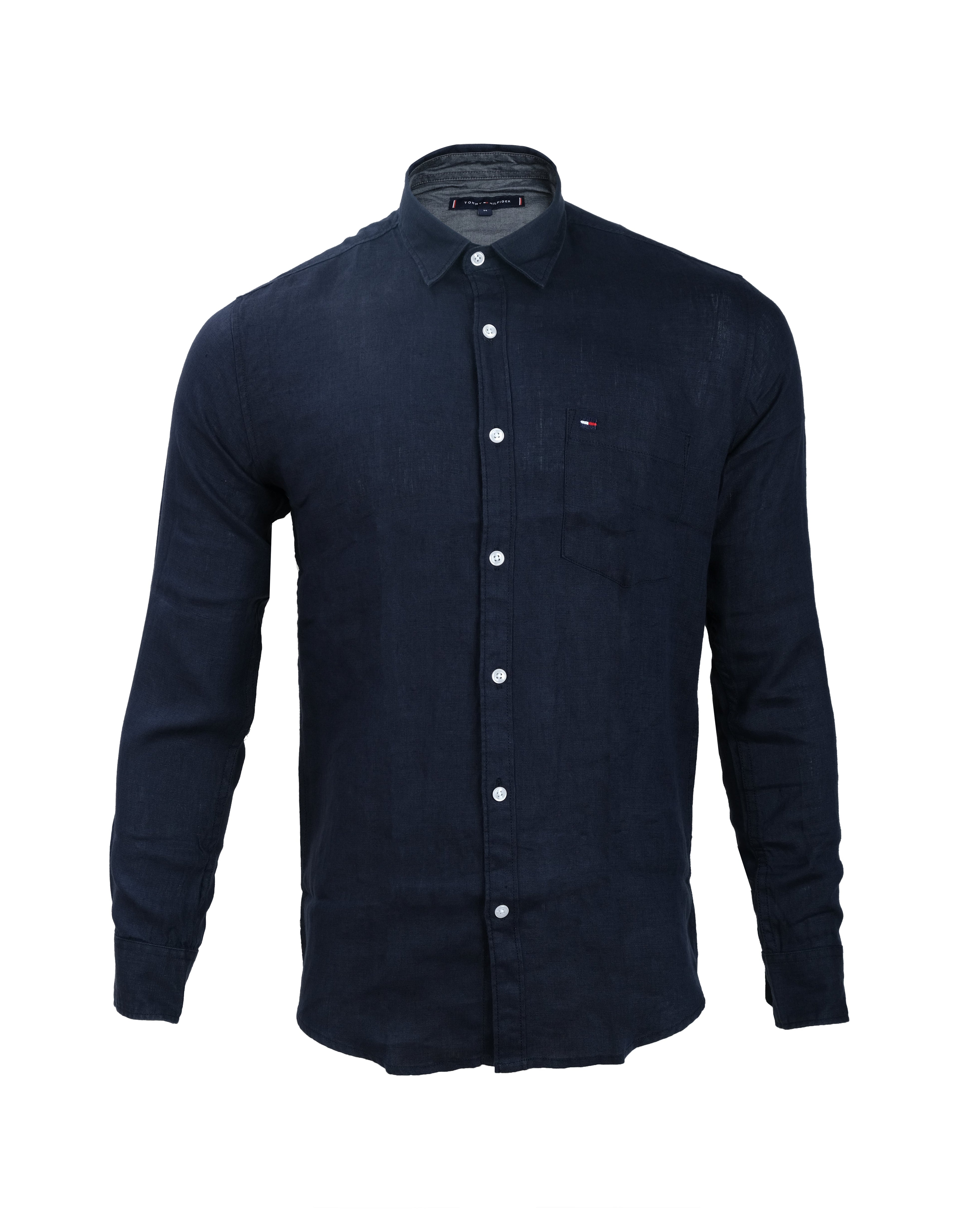 TOMMY HILFIGER Oceanic Navy Classic Fit Long Sleeve Shirt