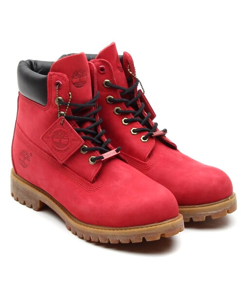 TIMBERLAND Radiant Crimson Rugged Waterproof Lace-Up Boots