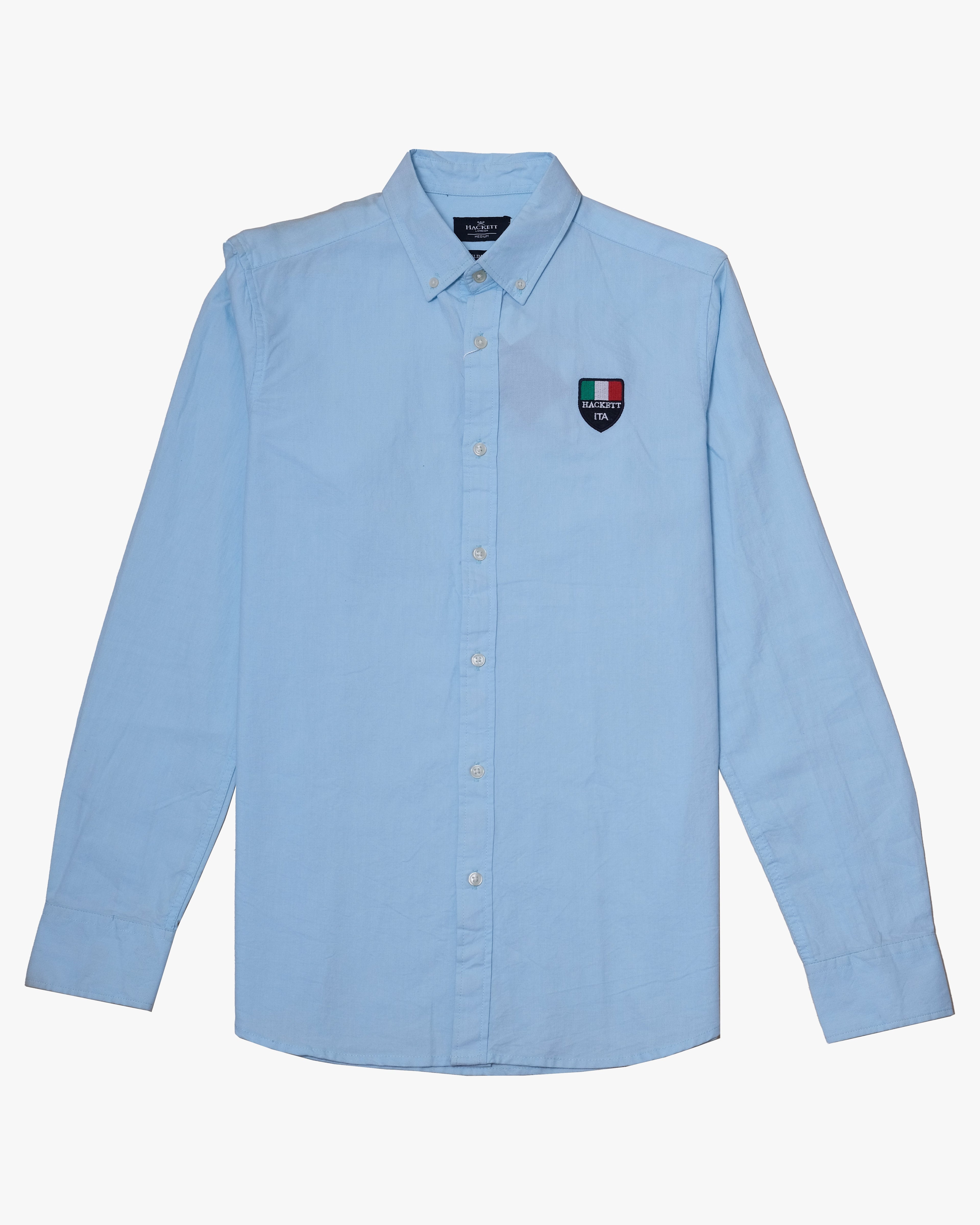 HACKETT ITA Serene Sky Slim Fit Oxford Button-Down Shirt