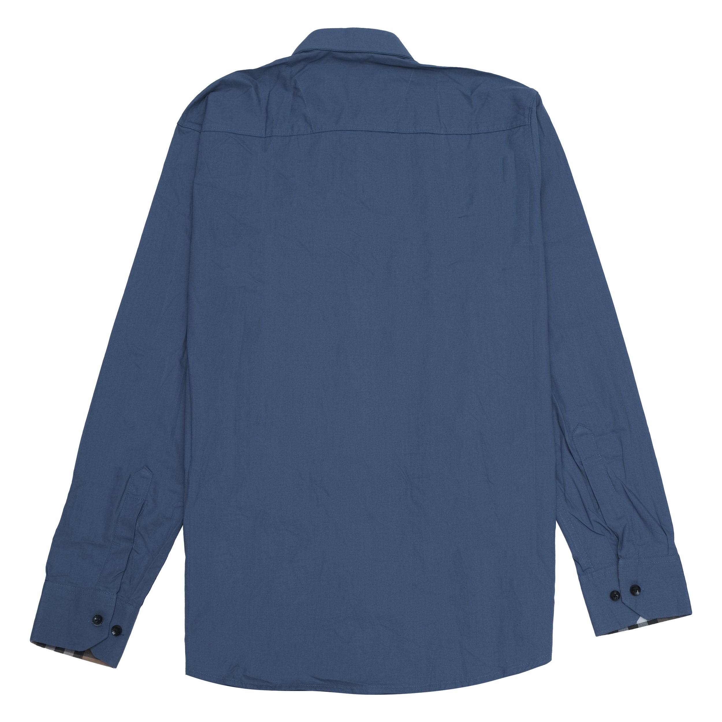 BURBERRY Twilight Navy Classic Fit Long Sleeve Button-Up Shirt