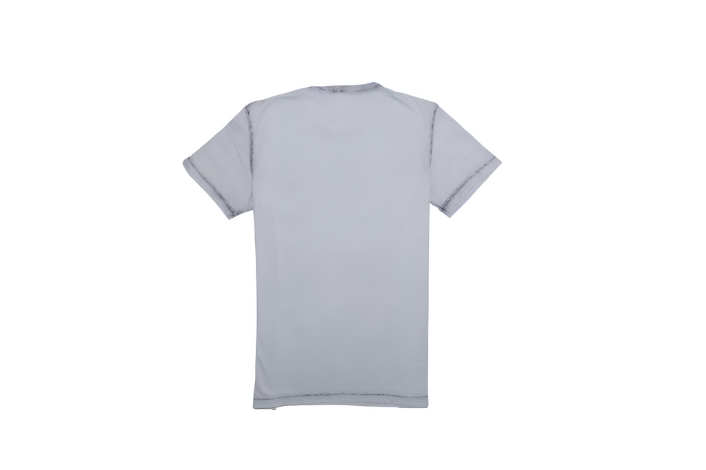 CALVIN KLEIN Ashen Slate Oversized Fit Distressed T-Shirt